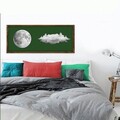 Tablou decorativ, BUL009, MDF, Imprimat UV, Verde / Alb / Nuc