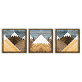 Set 3 tablouri decorative, TAH106, MDF, Lemn, Multicolor