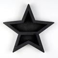 Decoratiune de perete, MEH143, Lemn, Taiat cu laser, Negru
