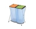 Suport 2 saci menajeri Nature 2, Gimi, 110 L, plastic/otel inoxidabil, multicolor