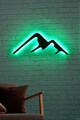 Decoratiune luminoasa LED, Mountain, MDF, 60 LED-uri, Verde