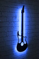 Decoratiune luminoasa LED, Guitar, MDF, 60 LED-uri, Albastru