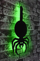 Decoratiune luminoasa LED, Spider, MDF, 60 LED-uri, Verde