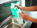Aspirator pentru ferestre Dry&Clean, Leifheit, click-system, alb/verde