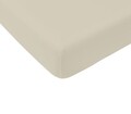 Cearceaf de pat cu elastic Bedora, 160x200 cm, bumbac ranforce, bej