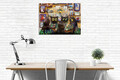 Tablou decorativ, DC379, Rama de lemn, Multicolor