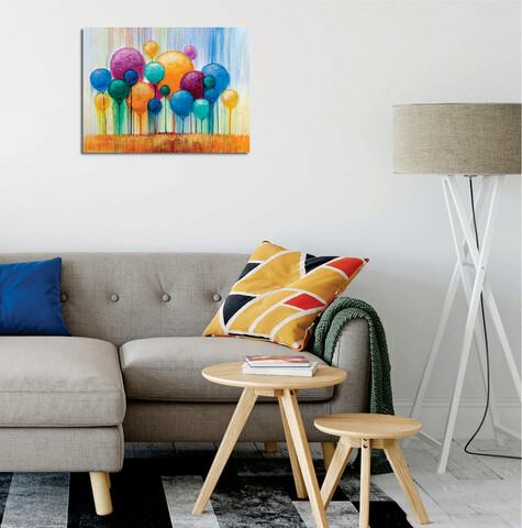 Tablou decorativ, DC426, Rama de lemn, Multicolor