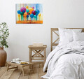 Tablou decorativ, DC426, Rama de lemn, Multicolor