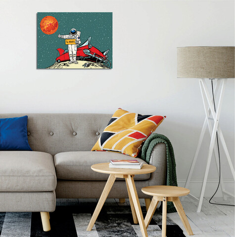 Tablou decorativ, DC434, Rama de lemn, Multicolor