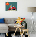 Tablou decorativ, DC434, Rama de lemn, Multicolor