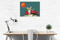 Tablou decorativ, DC434, Rama de lemn, Multicolor