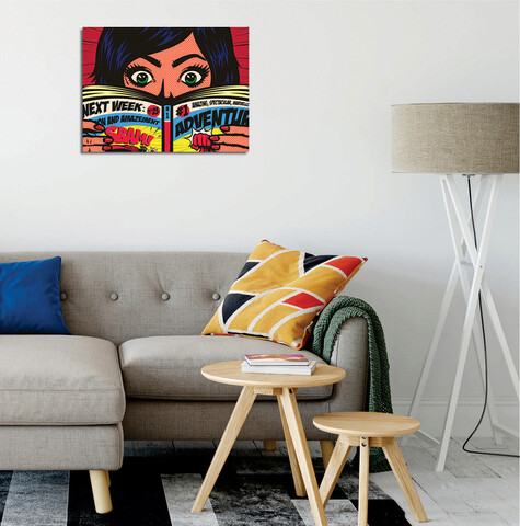 Tablou decorativ, DC435, Rama de lemn, Multicolor