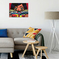 Tablou decorativ, DC435, Rama de lemn, Multicolor