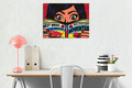 Tablou decorativ, DC435, Rama de lemn, Multicolor