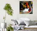 Tablou decorativ, KC400, Rama de lemn, Multicolor