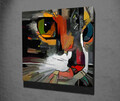 Tablou decorativ, KC400, Rama de lemn, Multicolor