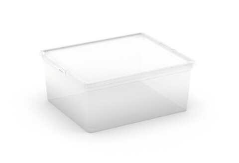 Cutie depozitare cu capac, KIS C-Box M, 18 L, plastic, transparent
