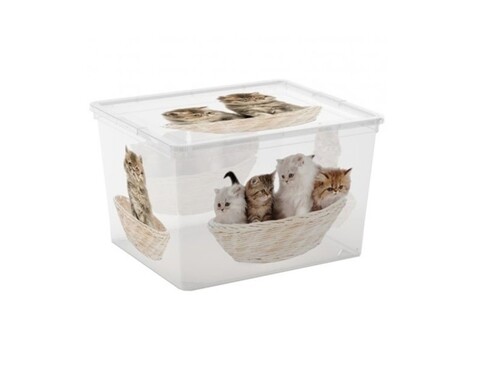 Cutie depozitare cu capac, KIS C-Box Puppy & Kitten Cube, 27 L, plastic