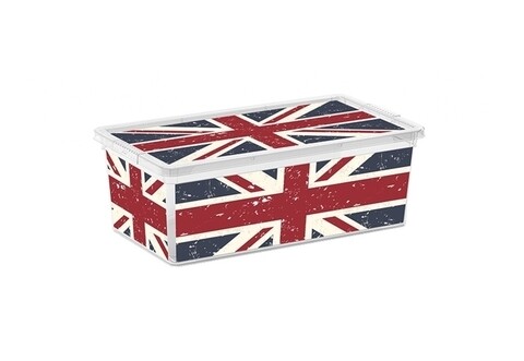 Cutie depozitare cu capac, KIS C-Box Union Jack XS, 6 L, plastic