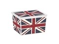 Tárolódoboz fedővel, KIS C-Box Union Jack Cube, 27 L, műanyag