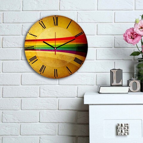 Ceas de perete, 3030MS-015, ø30 cm, Multicolor