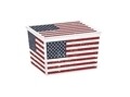 Cutie depozitare cu capac, KIS C-Box American Flag Cube, 27 L, plastic