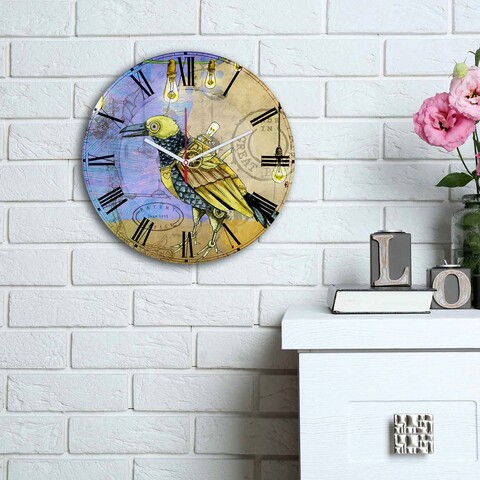 Ceas de perete, 3030MS-089, ø30 cm, Multicolor