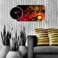 Ceas de perete, YMS-57, 100% MDF (Grosime: 3 mm) / Dimensiune: 68 x 32 cm, Multicolor