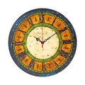 Ceas de perete, Ms-01, 100% MDF (Grosime: 5 mm) / Dimensiune: 40 cm (Diametru), Multicolor