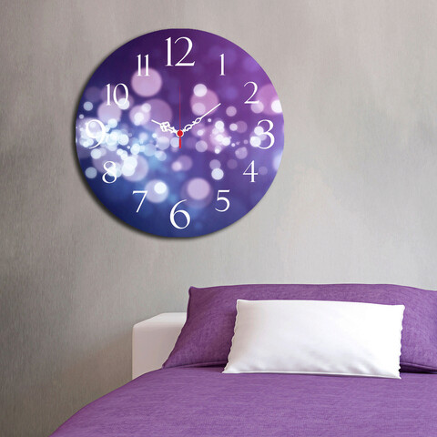 Ceas de perete, Ms-04, 100% MDF (Grosime: 5 mm) / Dimensiune: 40 cm (Diametru), Multicolor