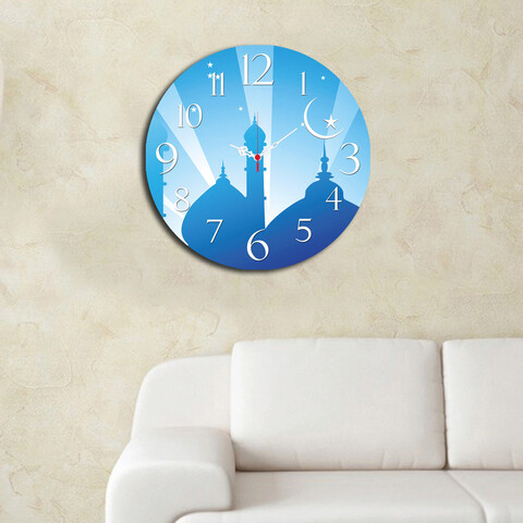 Ceas de perete, Ms-07, 100% MDF (Grosime: 5 mm) / Dimensiune: 40 cm (Diametru), Multicolor