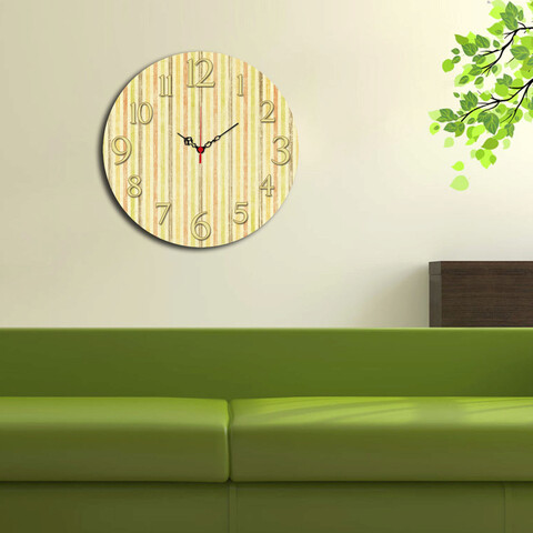 Ceas de perete, Ms-30, 100% MDF (Grosime: 5 mm) / Dimensiune: 40 cm (Diametru), Multicolor