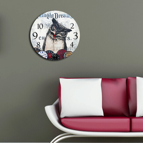 Ceas de perete, Ms-34, MDF, ø40 cm, Multicolor