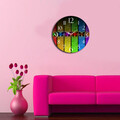 Ceas de perete, Ms-40, 100% MDF (Grosime: 5 mm) / Dimensiune: 40 cm (Diametru), Multicolor