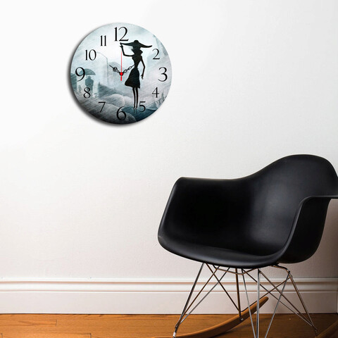 Ceas de perete, Ms-41, 100% MDF (Grosime: 5 mm) / Dimensiune: 40 cm (Diametru), Multicolor