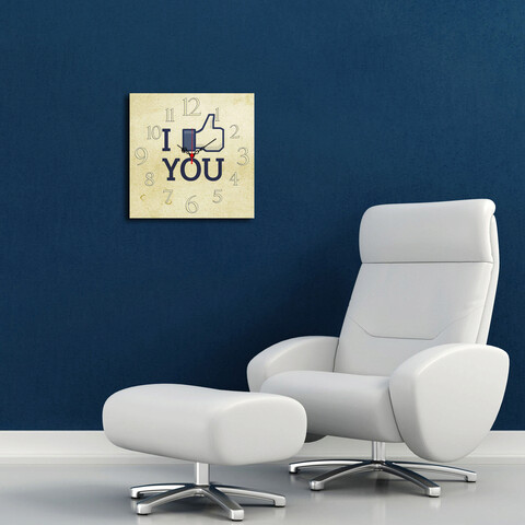 Ceas de perete, Msk-01, 100% MDF (Grosime: 5 mm) / Dimensiune: 40 x 40 cm, Multicolor