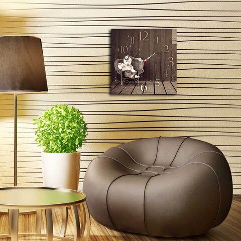 Ceas de perete, Msk-04, 100% MDF (Grosime: 5 mm) / Dimensiune: 40 x 40 cm, Multicolor