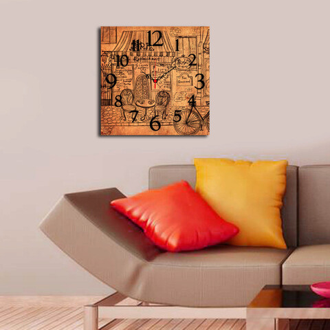 Ceas de perete, Msk-20, 100% MDF (Grosime: 5 mm) / Dimensiune: 40 x 40 cm, Multicolor