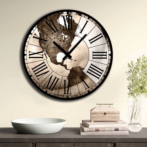 Ceas de perete, 5050MS-001, 100% MDF (Thickness: 5 mm) / Size: 50 cm (Diameter), Multicolor