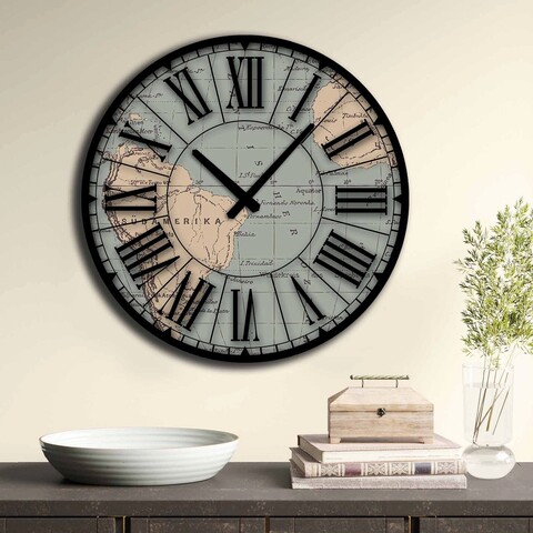 Ceas de perete, 5050MS-002, 100% MDF (Thickness: 5 mm) / Size: 50 cm (Diameter), Multicolor