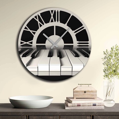 Ceas de perete, 5050MS-003, 100% MDF (Thickness: 5 mm) / Size: 50 cm (Diameter), Multicolor