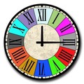 Ceas de perete, 5050MS-004, 100% MDF (Thickness: 5 mm) / Size: 50 cm (Diameter), Multicolor