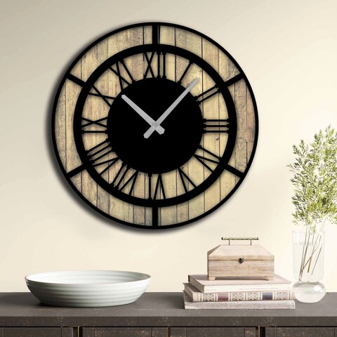 Ceas de perete, 5050MS-009, 100% MDF (Thickness: 5 mm) / Size: 50 cm (Diameter), Multicolor