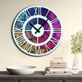 Ceas de perete, 5050MS-011, 100% MDF (Thickness: 5 mm) / Size: 50 cm (Diameter), Multicolor