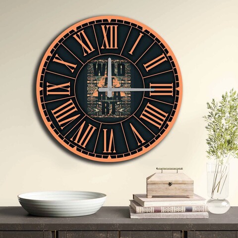Ceas de perete, 5050MS-031, 100% MDF (Thickness: 5 mm) / Size: 50 cm (Diameter), Multicolor