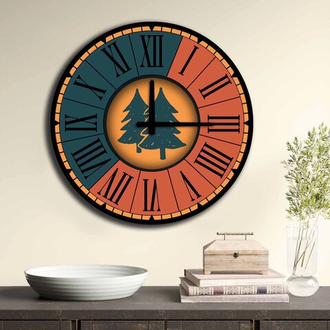 Ceas de perete, 5050MS-034, 100% MDF (Thickness: 5 mm) / Size: 50 cm (Diameter), Multicolor