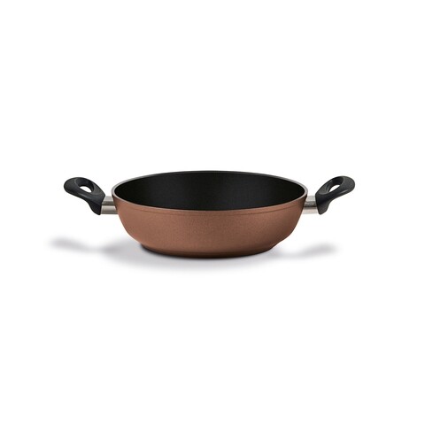 Cratita joasa pentru inductie TVS Electra antiaderenta, cu manere din bachelita, 28 cm Ø