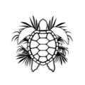 Decoratiune de perete, Caretta, Metal, Dimensiune: 50 x 46,7 cm, Negru
