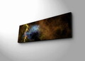 Tablou decorativ cu lumina LED, 3090İACTD-53, PÂNZĂ 100% PIELE ÎNTOARSĂ / Dimensiune: 30 x 90 cm / Cadru: 100% lemn (Grosime: 3 cm) / Lumini LED pe spate / Alimentat de 1 baterie de 9 volți / Buton pornit/oprit, Multicolor