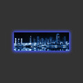Tablou decorativ cu lumina LED, 3090MDACT-008, Canvas, 30 x 90 cm, Multicolor